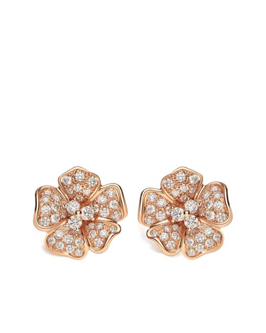 Leo Pizzo 18kt rose gold Flora diamond earrings