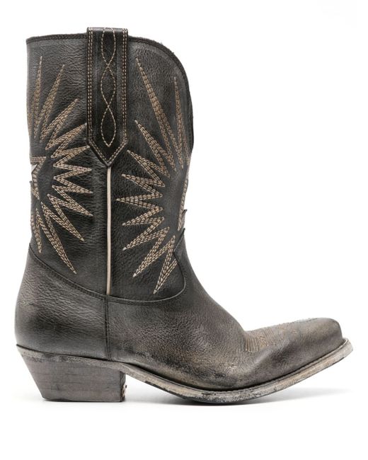 Golden Goose Wishstar leather western boots