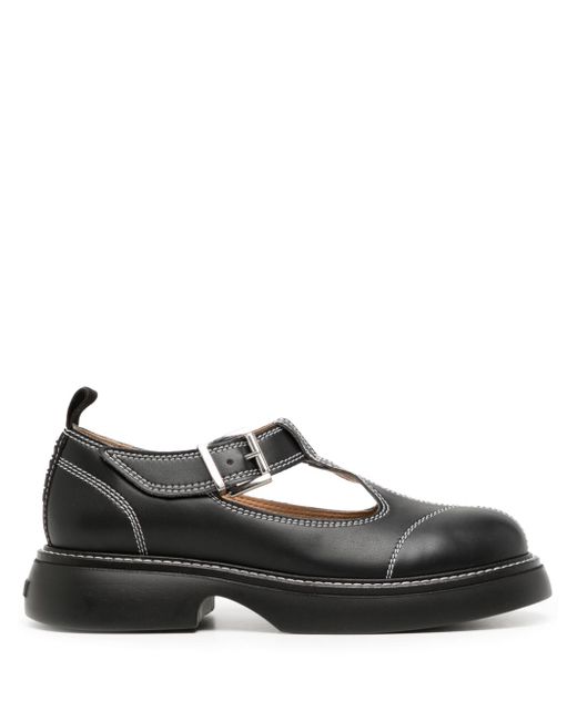 Ganni Mary Jane cut-out brogues