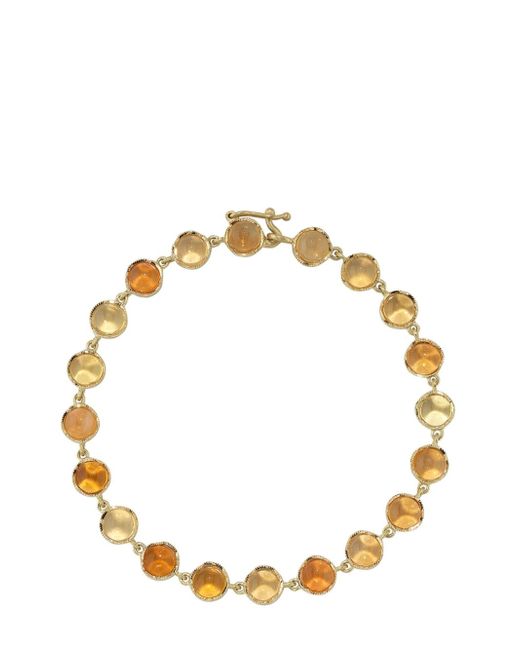Irene Neuwirth 18kt yellow Classic Link fire opal bracelet