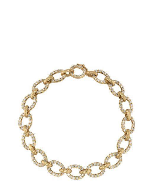 Irene Neuwirth 18kt yellow medium oval link diamond bracelet