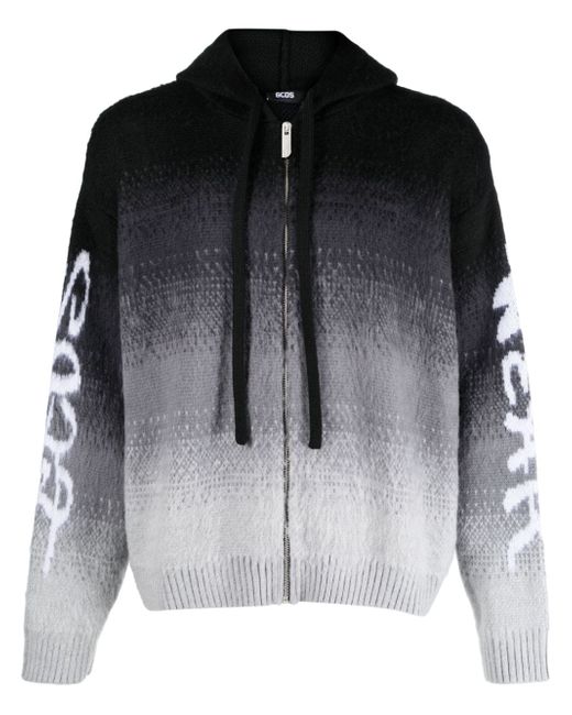 Gcds intarsia-knit hooded jacket
