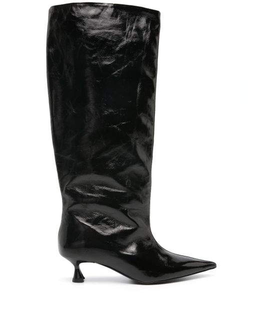 Ganni 45mm knee-high mid-heel boots