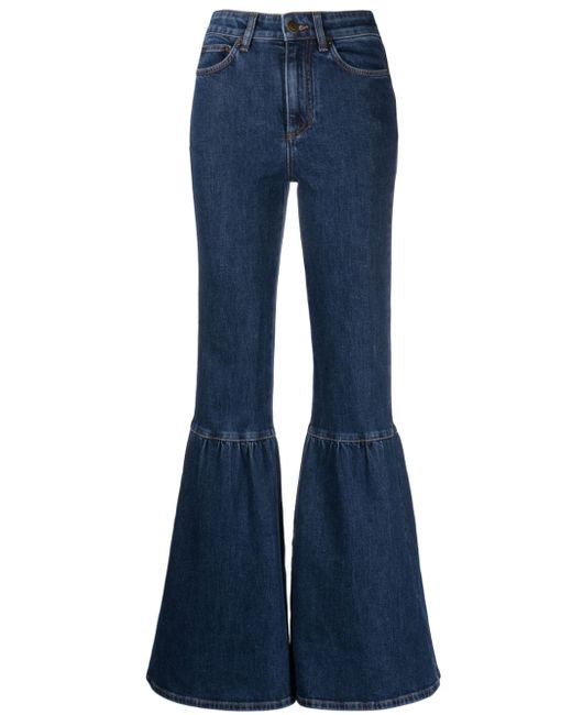 Maje high-rise flared jeans