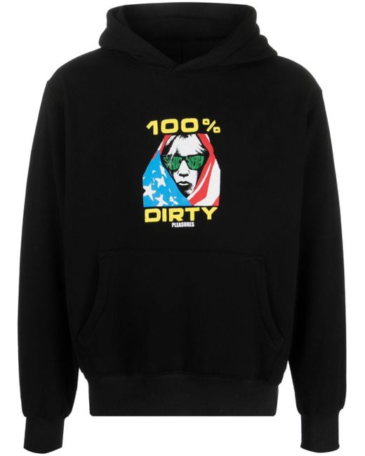 Pleasures Dirty graphic-print cotton blend hoodie