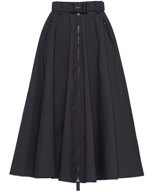 Prada technical-fabric midi-skirt