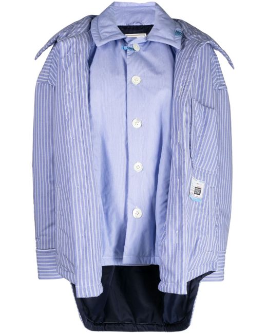 Maison Mihara Yasuhiro layered padded shirt jacket
