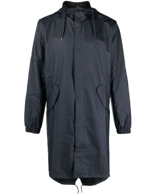 Rains zip-up hooded raincoat