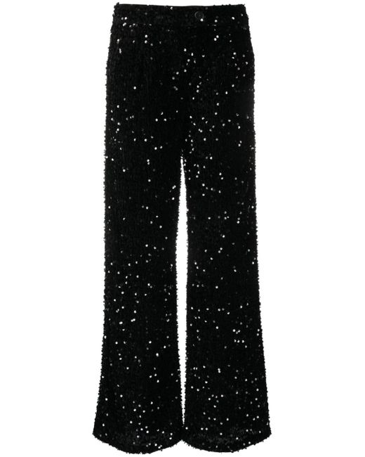 Liu •Jo sequinned wide-leg trousers