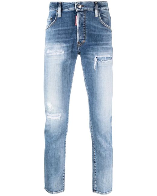 Dsquared2 logo-patch mid-rise skinny jeans
