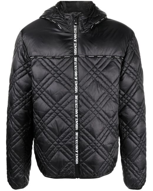 Versace Jeans Couture logo-strap quilted coat