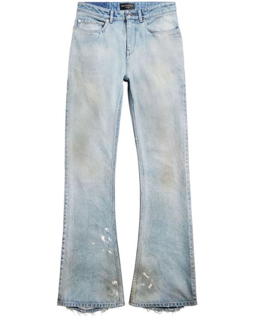 Balenciaga distressed-effect flared jeans