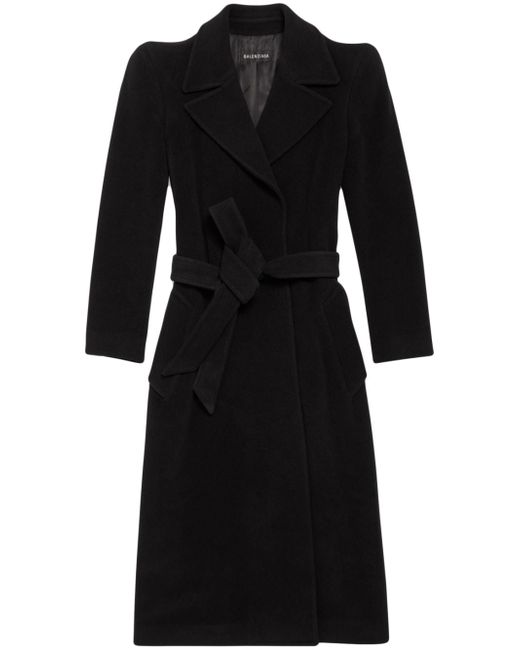 Balenciaga felted cashmere-blend mid coat