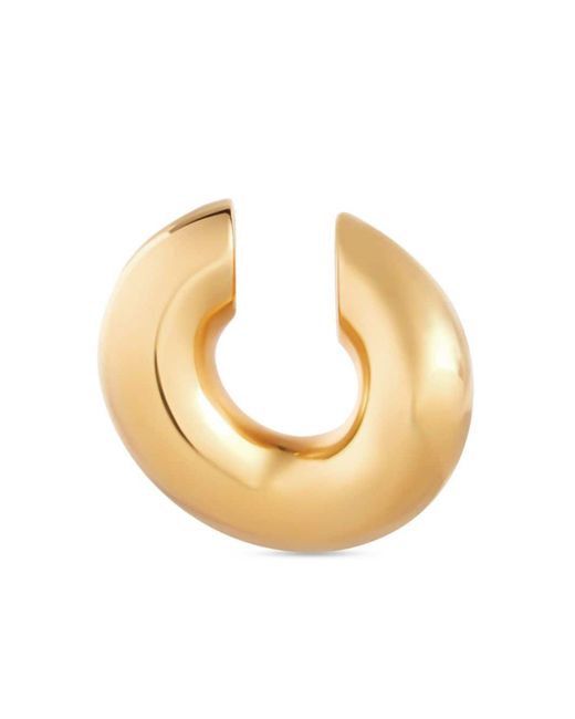 Balenciaga logo-engraved loop earrings