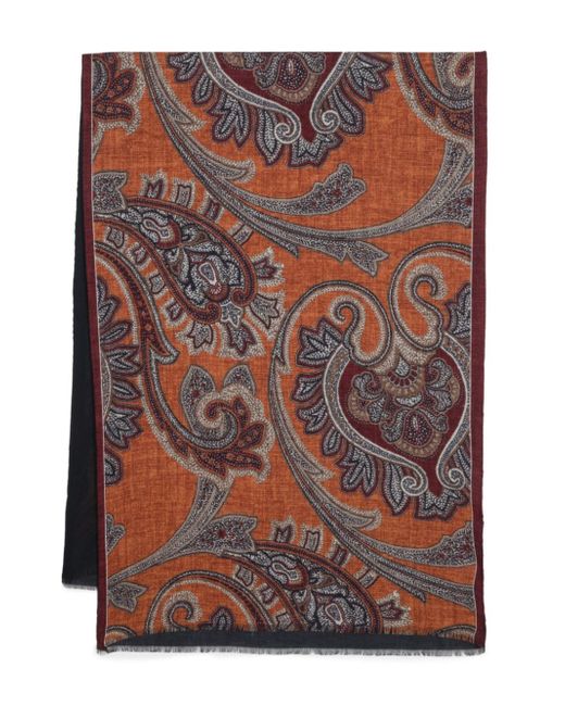 Lady Anne graphic-print wool-blend scarf