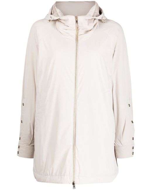 Herno hooded zip-up coat