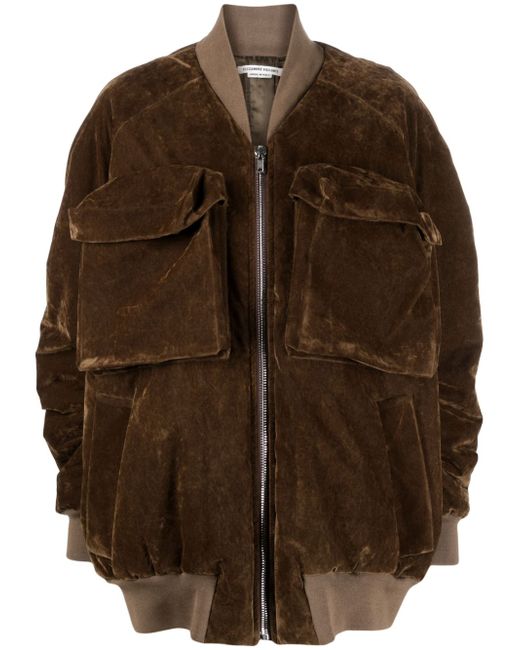 Alessandro Vigilante cut-out velvet bomber jacket