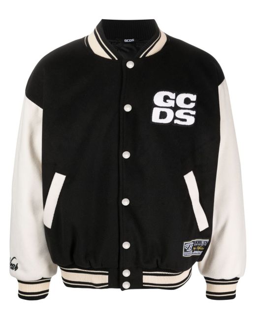 Gcds two-tone logo-patch bomber jacket