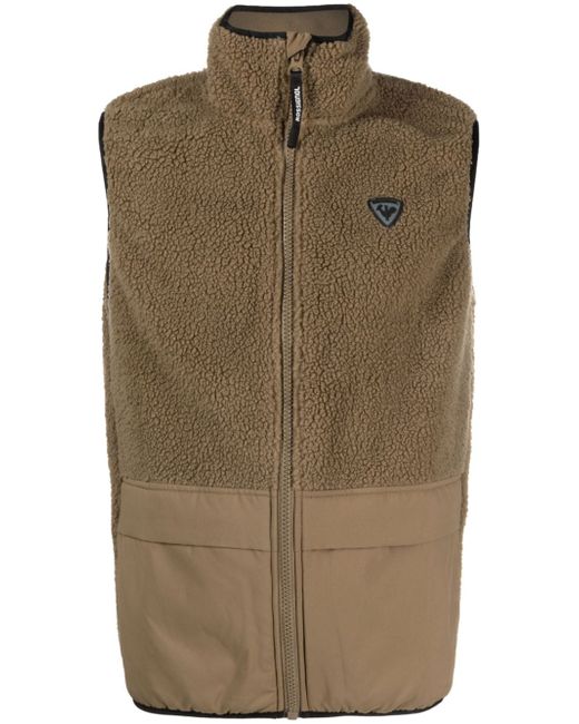 Rossignol logo-patch fleece vest