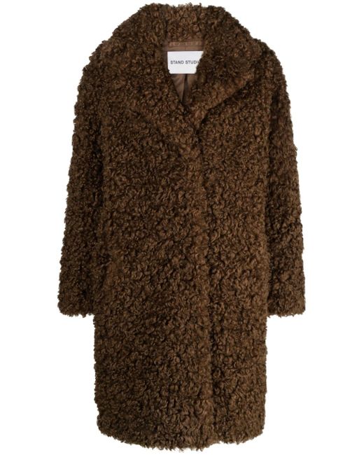 Stand Studio Camille Cocoon faux-shearling coat