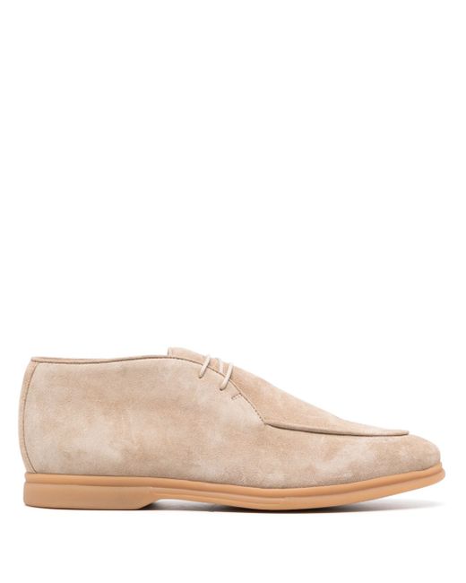 Eleventy almond-toe suede derby shoes