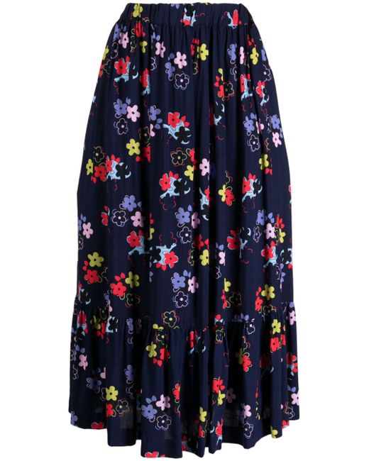 Comme Des Garçons Girl floral-print pleated skirt