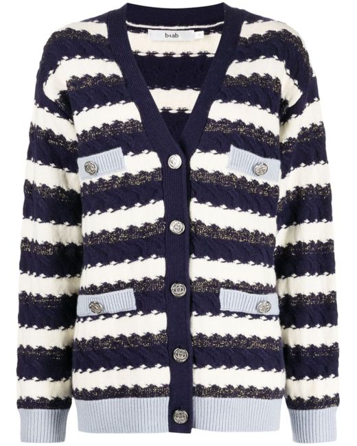 b+ab striped knitted cardigan
