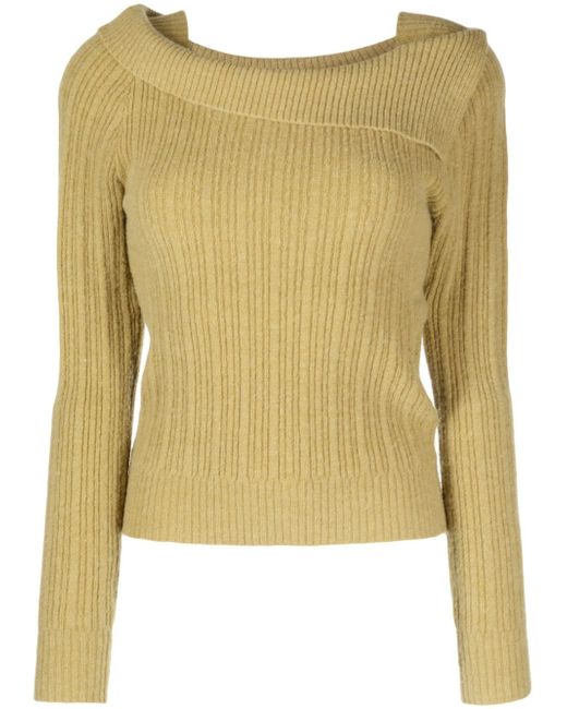 b+ab square-neck knitted jumper