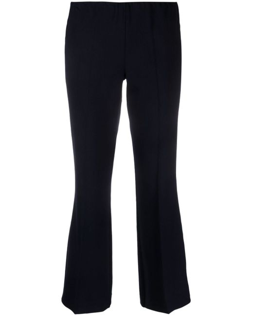 P.A.R.O.S.H. cropped flared virgin wool trousers