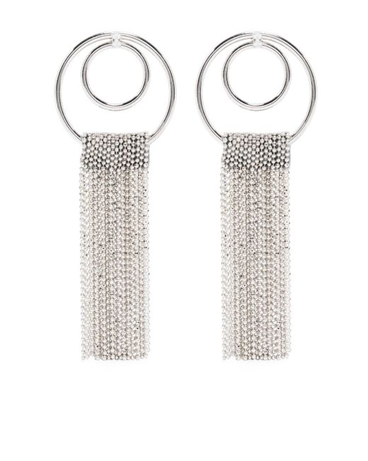 Peserico crystal-embellished fringed earrings