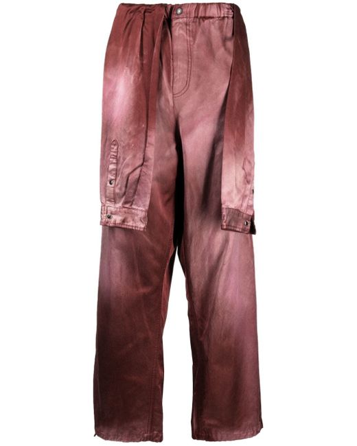 Maison Mihara Yasuhiro layered-design brushed-effect trousers