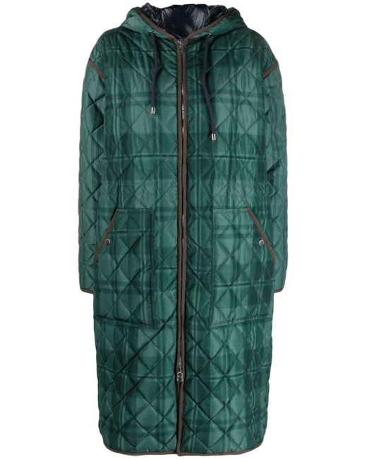 Woolrich diamond-quilted parka coat