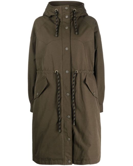 Woolrich long-line drawstring parka coat