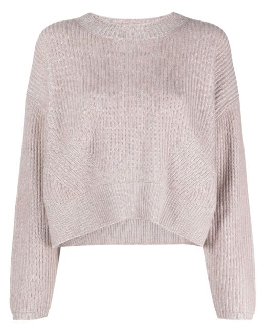 Allude ribbed-knit jumper