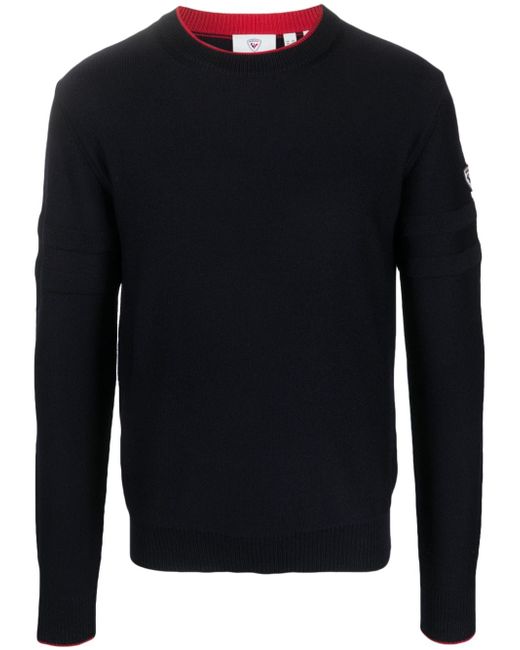 Rossignol logo-patch wool jumper