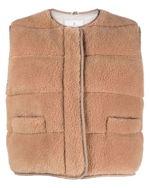 Brunello Cucinelli quilted cropped gilet