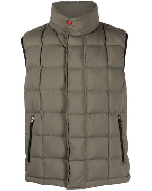 Kiton zip-up quilted down gilet