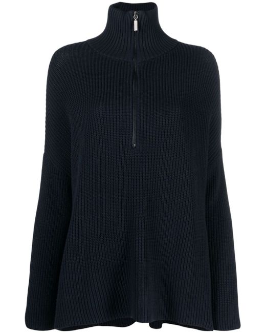 Société Anonyme zip-up chunky-knit jumper