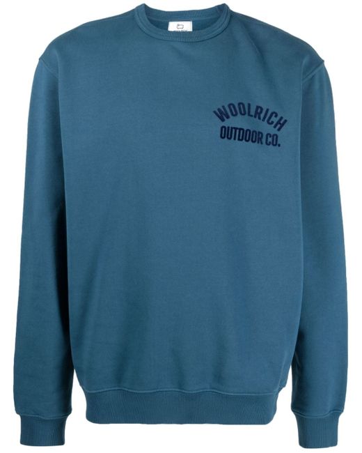 Woolrich logo-embossed organic-cotton sweatshirt