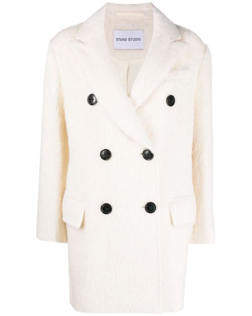 Stand Studio Esme brushed double-breasted coat