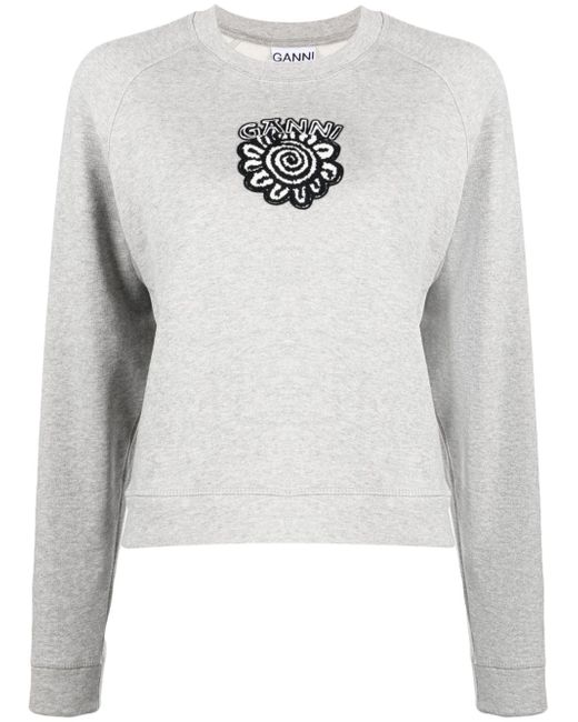 Ganni logo-print sweatshirt