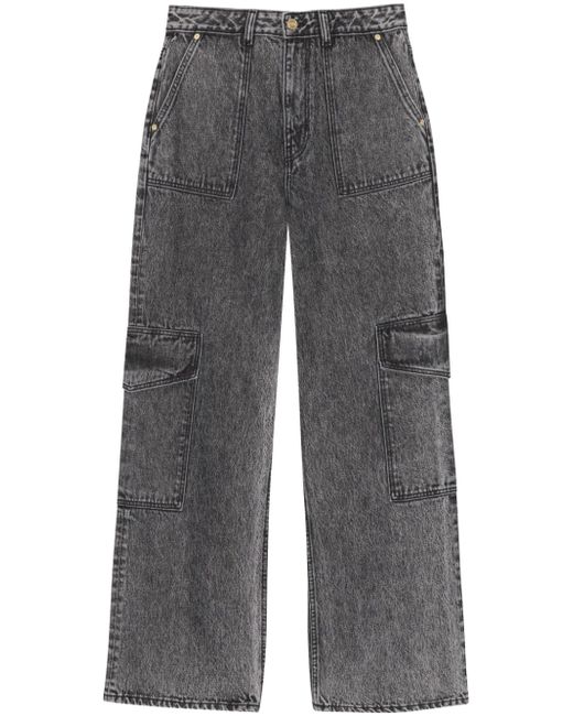 Ganni mid-rise wide-leg jeans