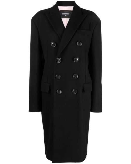 Dsquared2 double-breasted virgin wool coat