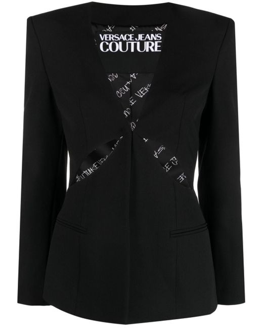 Versace Jeans Couture single-breasted cut-out blazer