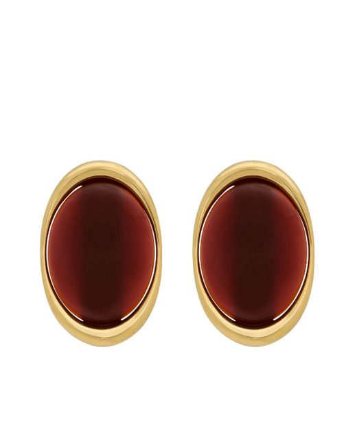 Saint Laurent oval cabochon earrings
