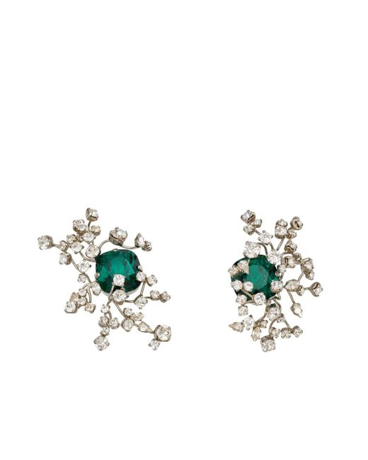 Saint Laurent Constellation crystal-embellished earrings