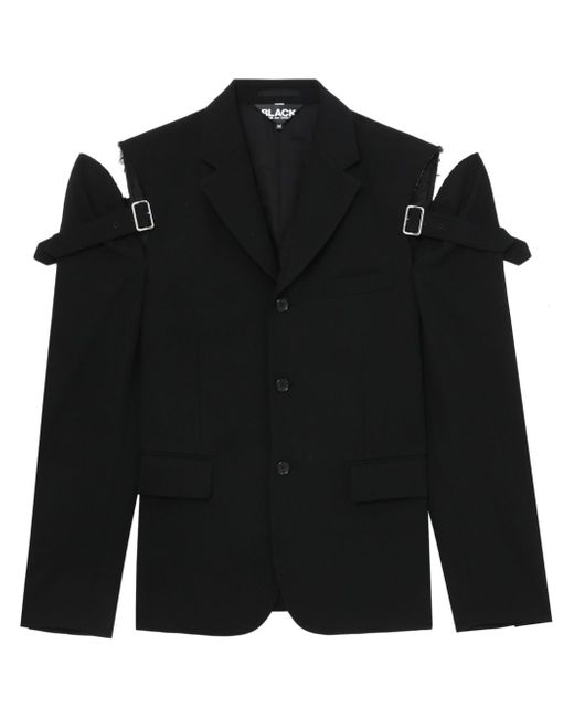 Comme Des Garcons Black single-breasted cut-out detail blazer