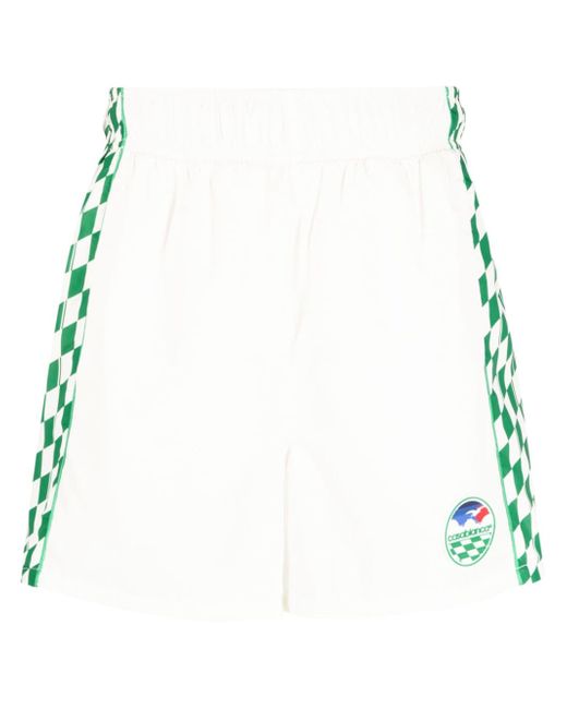 Casablanca Tennis Horizon-print elasticated track shorts