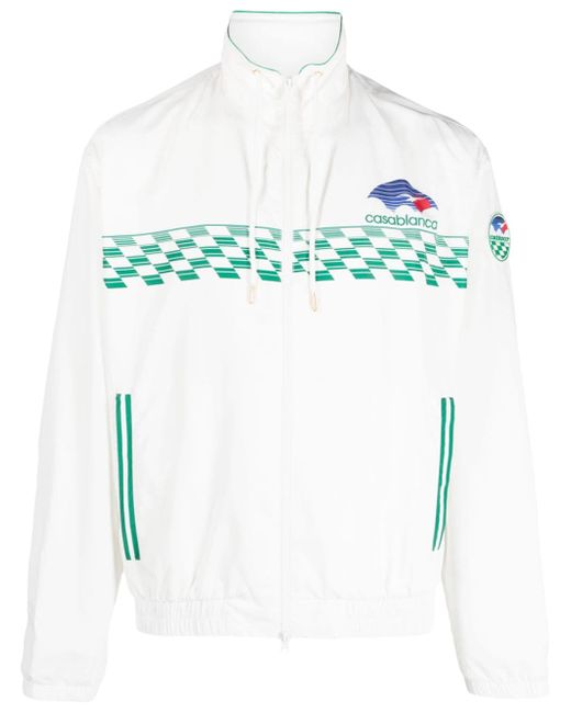 Casablanca Tennis Horizon-print zip-up track jacket
