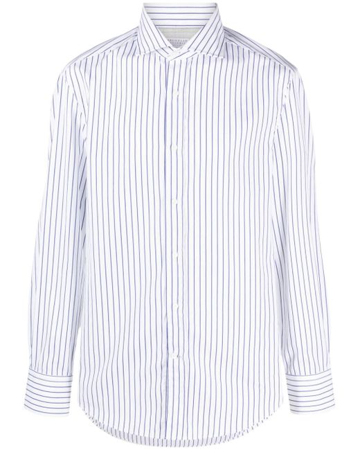 Brunello Cucinelli striped poplin shirt